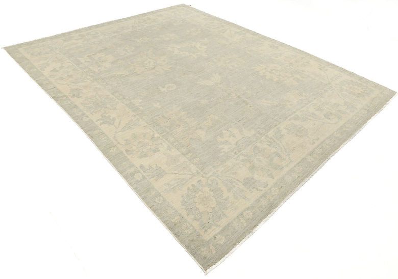 7.8 x 9.6 ft Hand Knotted Oushak Rug