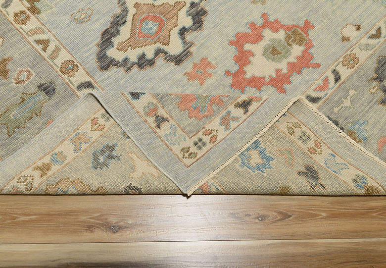 8.3 x 9.7 ft Hand Knotted Oushak Rug