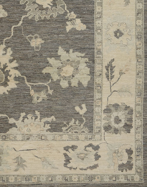 9.1 x 11.8 ft Hand Knotted Oushak Rug