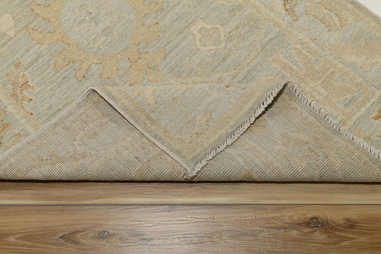 2.10 x 13.2 ft Hand Knotted Oushak Runner