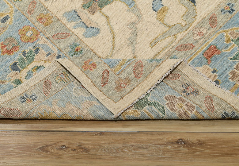 8.10 x 10.9 ft Hand Knotted Oushak Rug