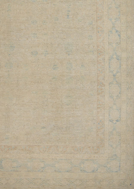 9.10 x 13.7 ft Hand Knotted Oushak Rug