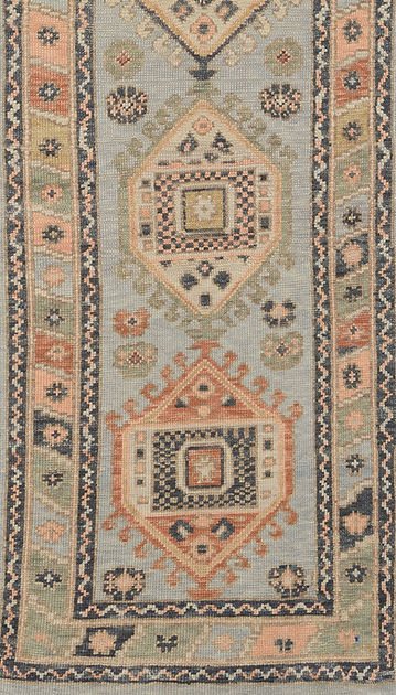 3 x 14.9 ft Hand Knotted Oushak Runner