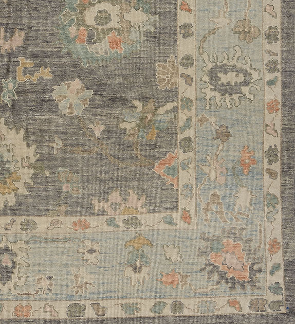 8.8 x 10.1 ft Hand Knotted Oushak Rug