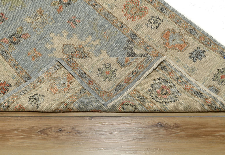 3.1 x 13.5 ft Hand Knotted Oushak Runner