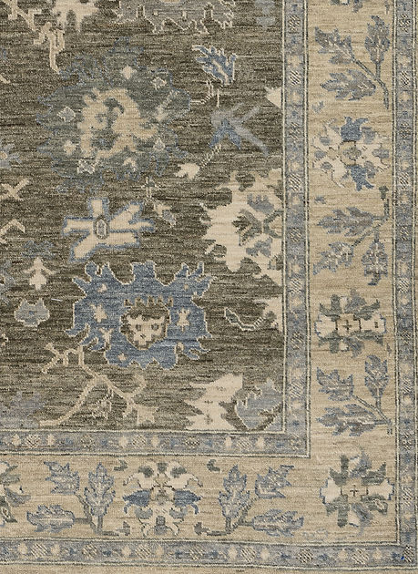7.6 x 9.3 ft Hand Knotted Oushak Rug
