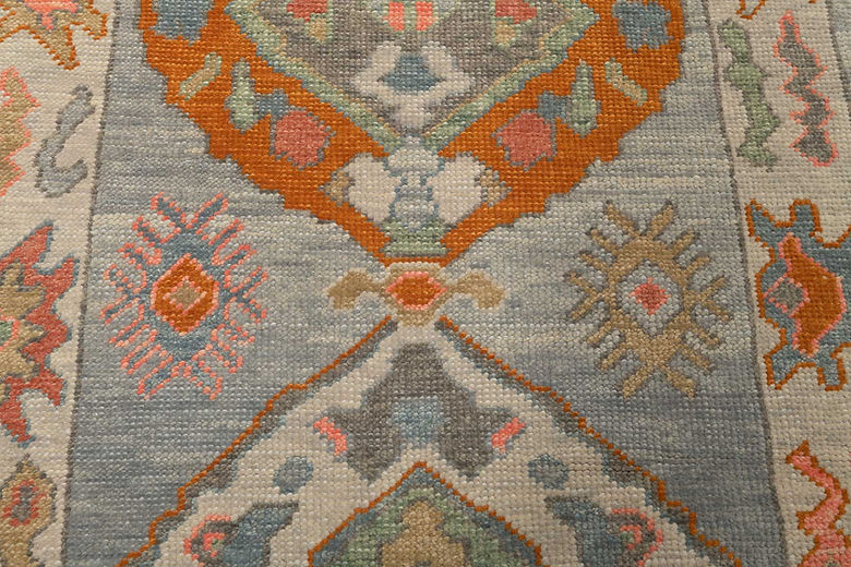 3 x 12.11 ft Hand Knotted Oushak Runner