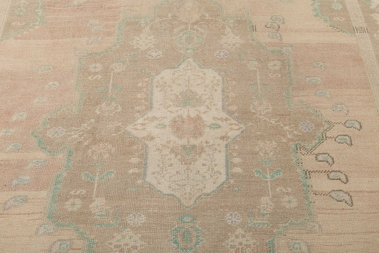 5.10 x 8.8 ft Hand Knotted Vintage Oushak Rug