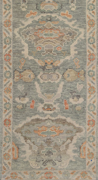 2.8 x 9.9 ft Hand Knotted Oushak Runner