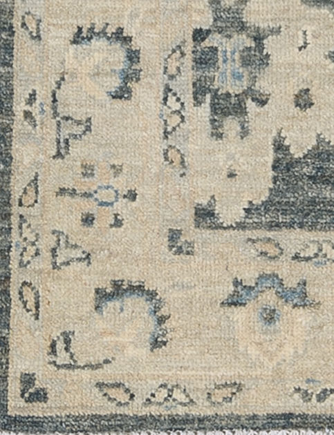 3.4 x 5 ft Hand Knotted Oushak Rug