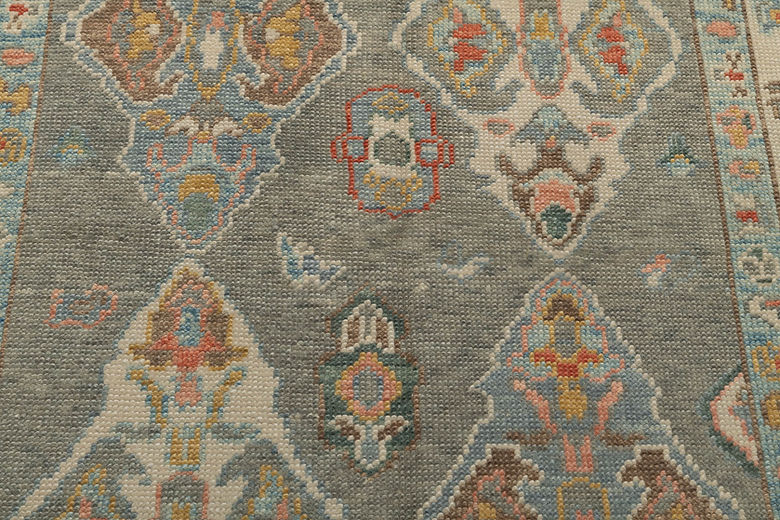 5.2 x 6.9 ft Hand Knotted Oushak Rug