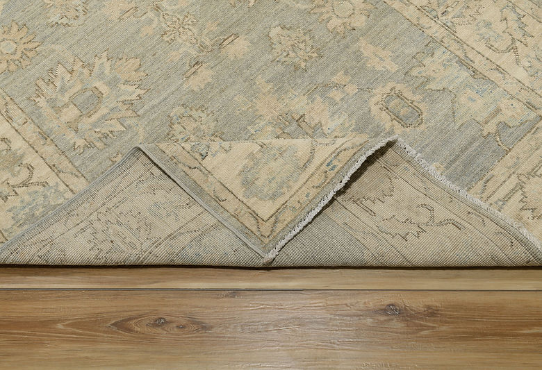 4 x 6.1 ft Hand Knotted Oushak Rug