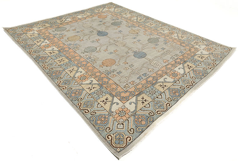 7.11 x 9.8 ft Hand Knotted Khotan Rug
