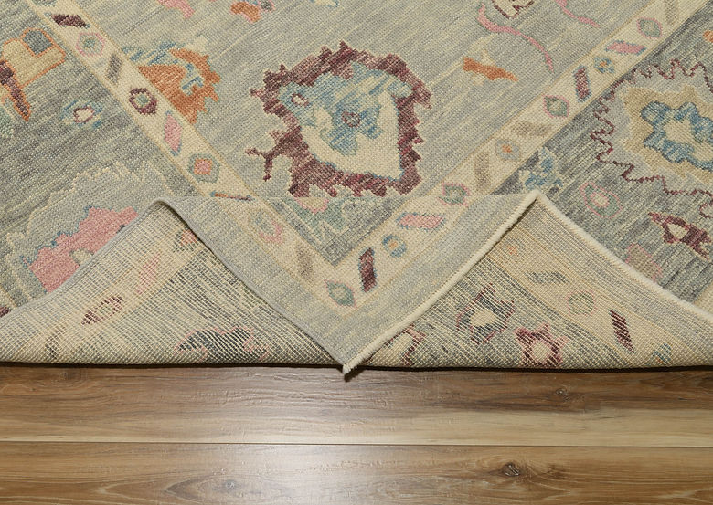 8 x 10.8 ft Hand Knotted Oushak Rug