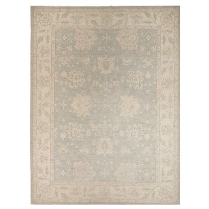 10 x 13.3 ft Hand Knotted Oushak Rug