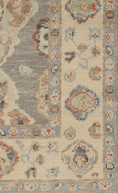 3.3 x 5 ft Hand Knotted Oushak Rug