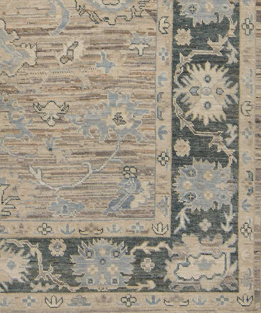 8.5 x 9.11 ft Hand Knotted Oushak Rug