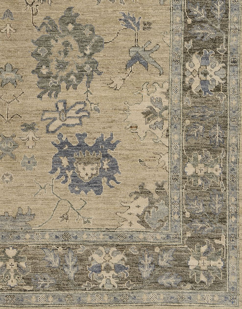 7.10 x 9.6 ft Hand Knotted Oushak Rug