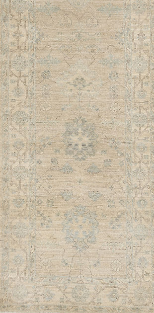 2.11 x 9.11 ft Hand Knotted Oushak Runner