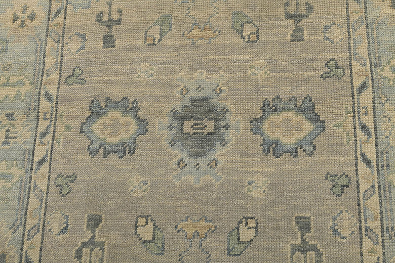 4 x 6.2 ft Hand Knotted Oushak Rug