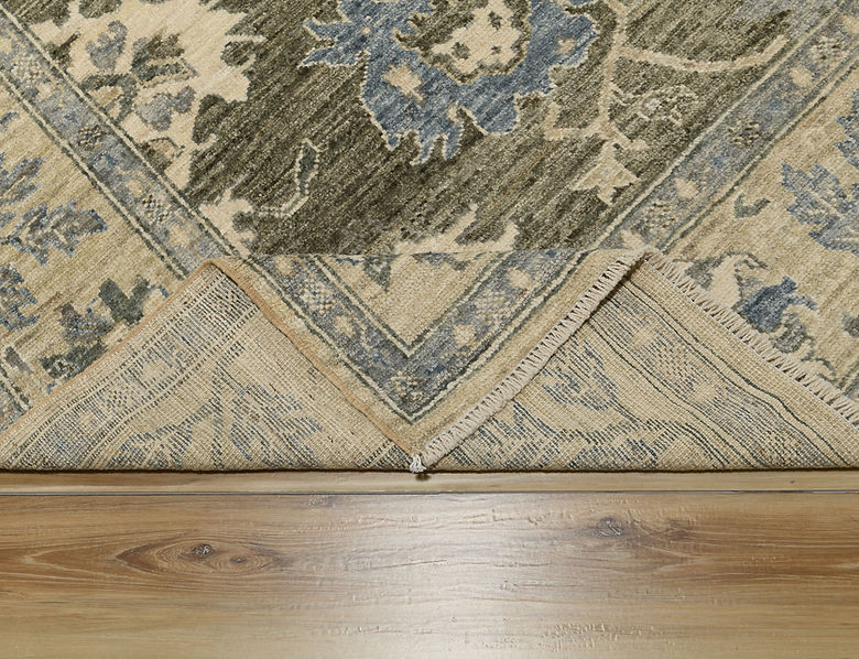 7.6 x 9.3 ft Hand Knotted Oushak Rug
