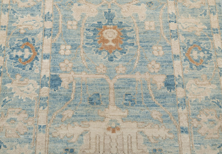 2.7 x 3.10 ft Hand Knotted Oushak Rug