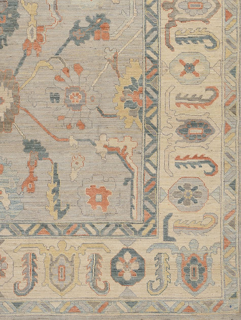 9.2 x 11.10 ft Hand Knotted Sultanabad Rug