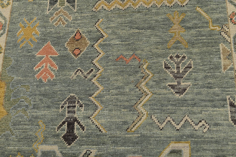 6.2 x 10.1 ft Hand Knotted Oushak Rug