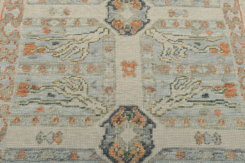 2.8 x 9.7 ft Hand Knotted Oushak Runner