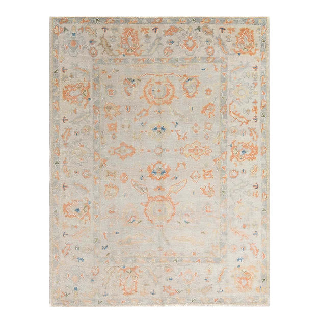 5.1 x 6.11 ft Hand Knotted Oushak Rug