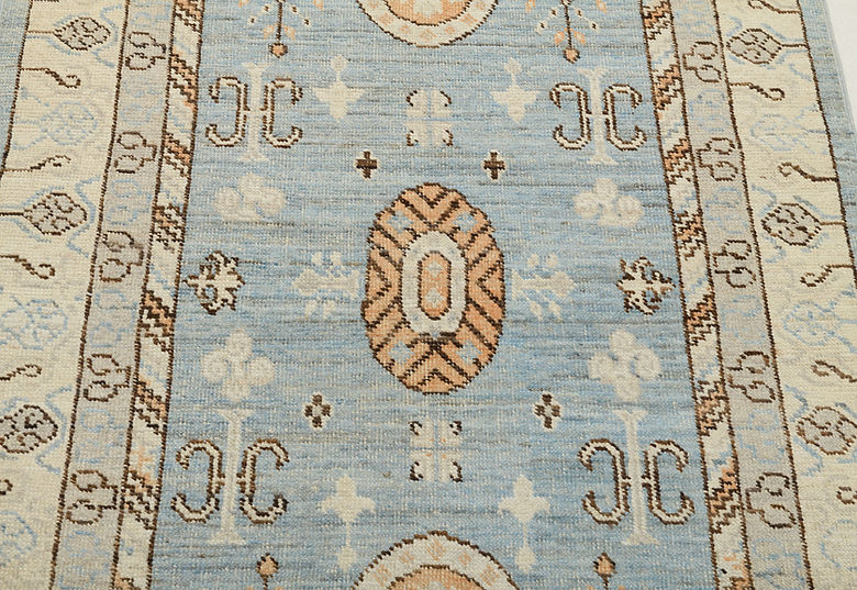 3.2 x 12.9 ft Hand Knotted Khotan Runner