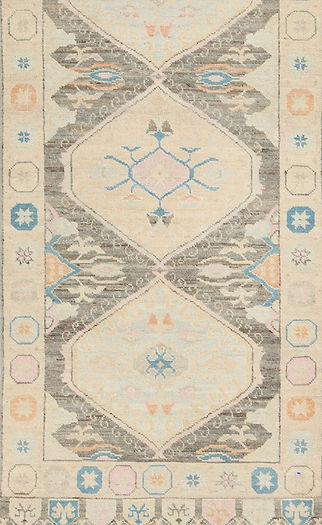 3.2 x 8.10 ft Hand Knotted Oushak Runner