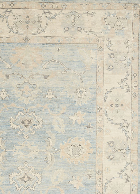 8.10 x 11.9 ft Hand Knotted Oushak Rug