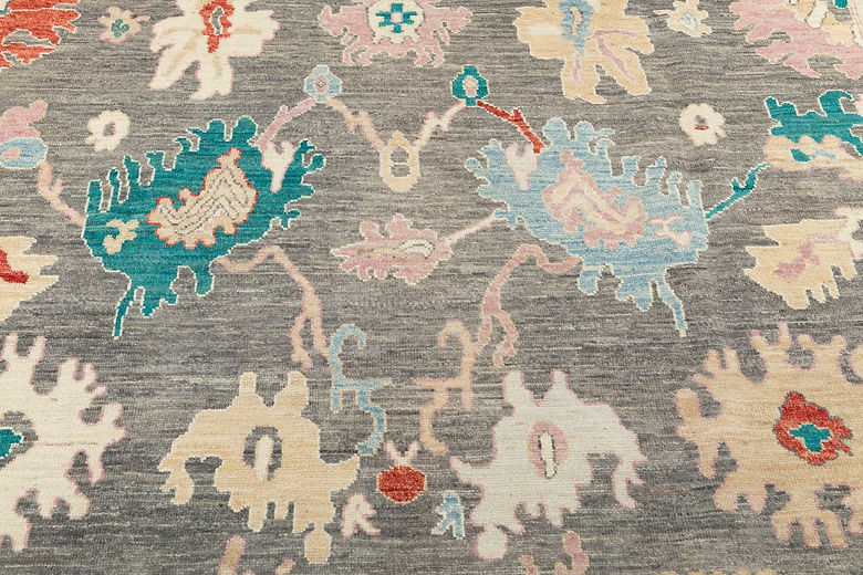 8.7 x 11.8 ft Hand Knotted Oushak Rug