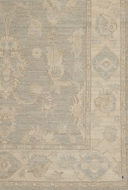 4 x 6.1 ft Hand Knotted Oushak Rug