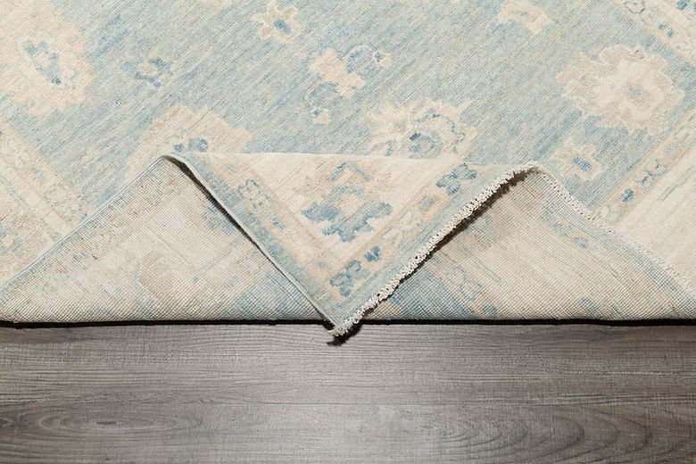 3.11 x 14.2 ft Hand Knotted Oushak Runner