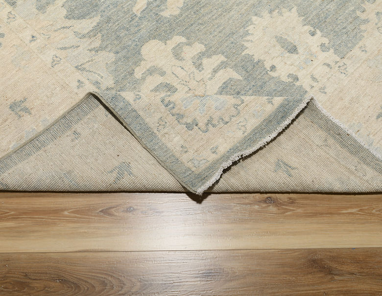9.7 x 13.8 ft Hand Knotted Oushak Rug