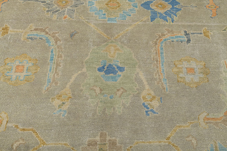 8.10 x 11 ft Hand Knotted Oushak Rug