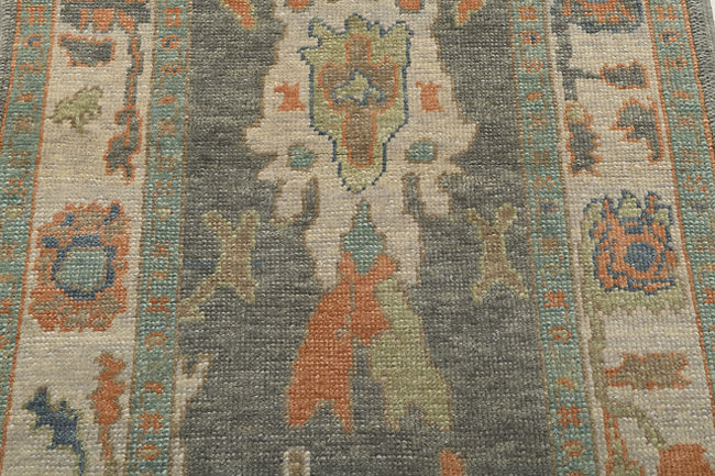 3 x 5 ft Hand Knotted Oushak Rug