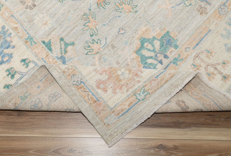 8.1 x 10 ft Hand Knotted Oushak Rug