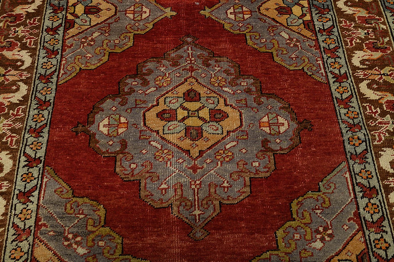 2.8 x 9.7 ft Hand Knotted Vintage Oushak Runner