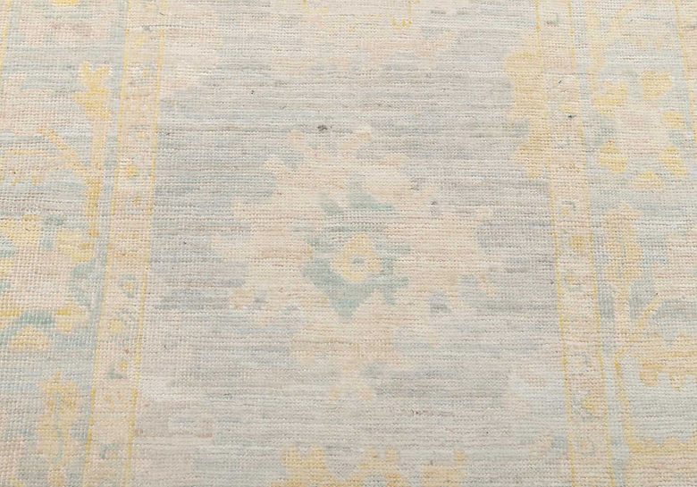 2.11 x 10.1 ft Hand Knotted Oushak Runner