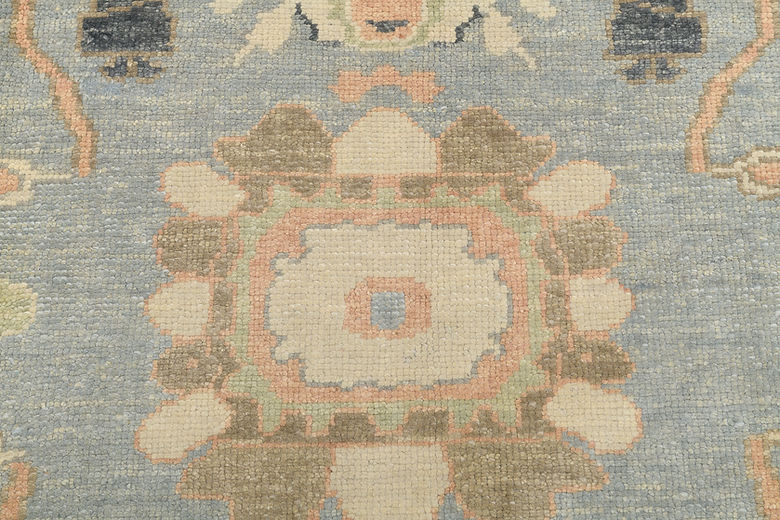 9 x 12 ft Hand Knotted Oushak Rug