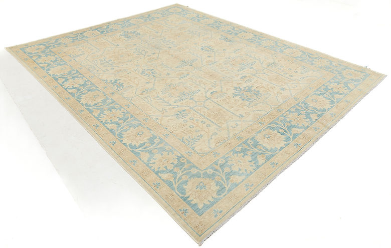 7.9 x 9.9 ft Hand Knotted Oushak Rug