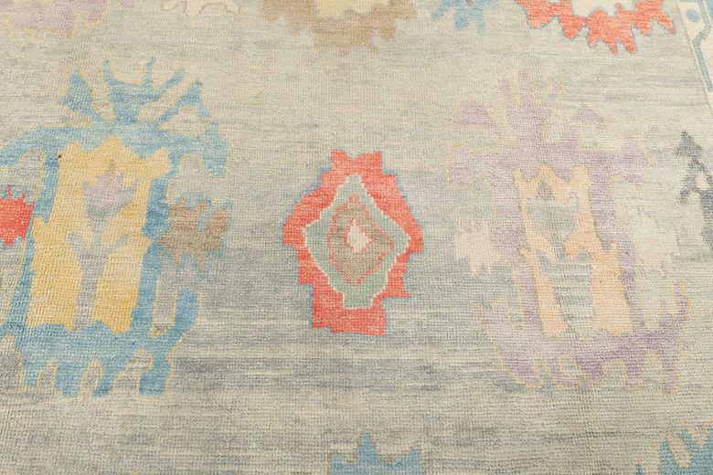 10.6 x 13.8 ft Hand Knotted Oushak Rug