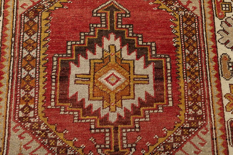 3.1 x 4.9 ft Hand Knotted Vintage Oushak Rug