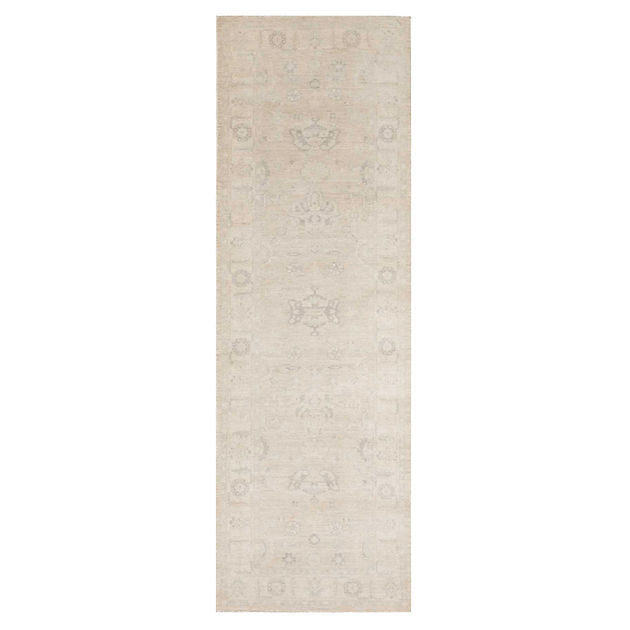 3.1 x 9.8 ft Hand Knotted Oushak Runner