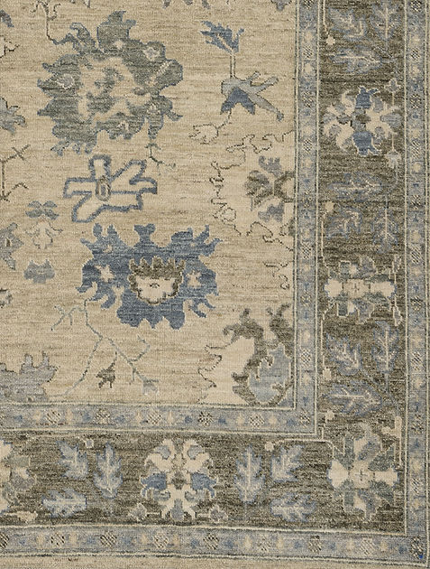 8.6 x 9.11 ft Hand Knotted Oushak Rug