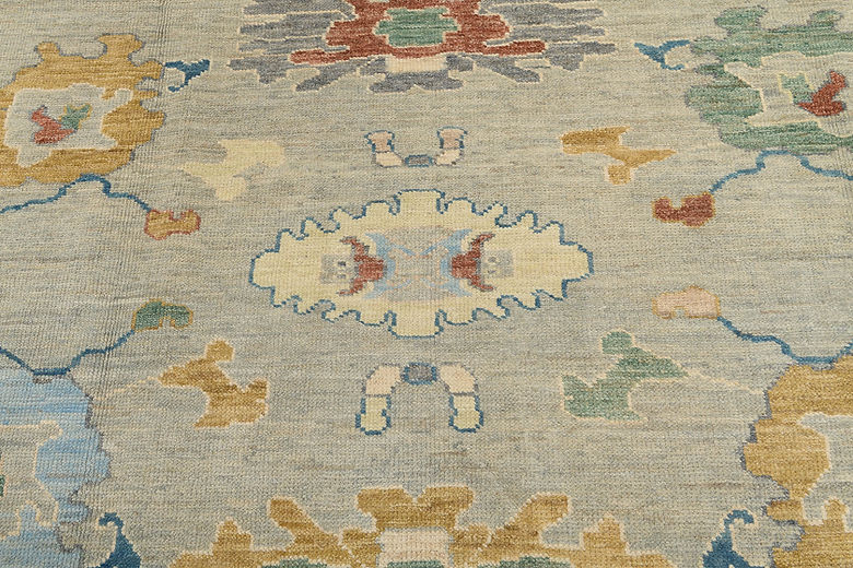 9.10 x 11.5 ft Hand Knotted Oushak Rug