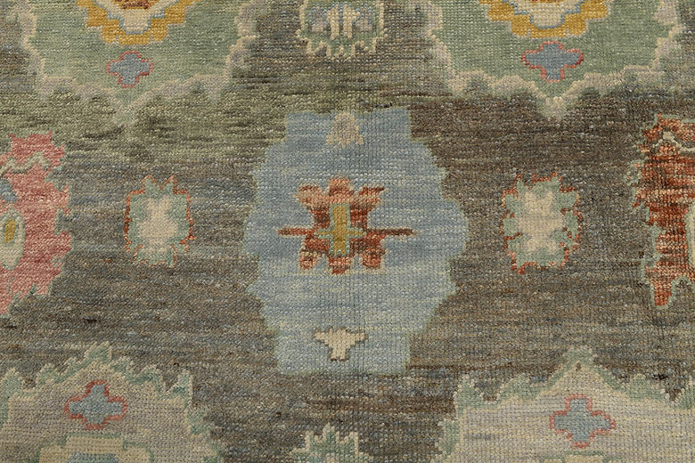 6.4 x 9.6 ft Hand Knotted Oushak Rug
